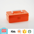 high grade plastic multi use box portable makeup travel case with handle